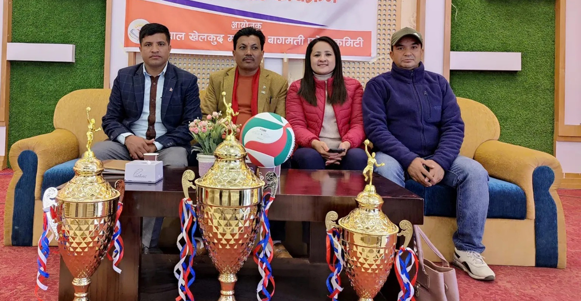 वाग्मती प्रदेश स्तरीय पुरुष भलिबल प्रतियोगिता मन्थलीमा हुँदै