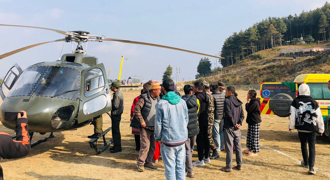 सुत्केरी हुन नसकेपछि सेनाको हेलिकप्टरबाट उद्धार