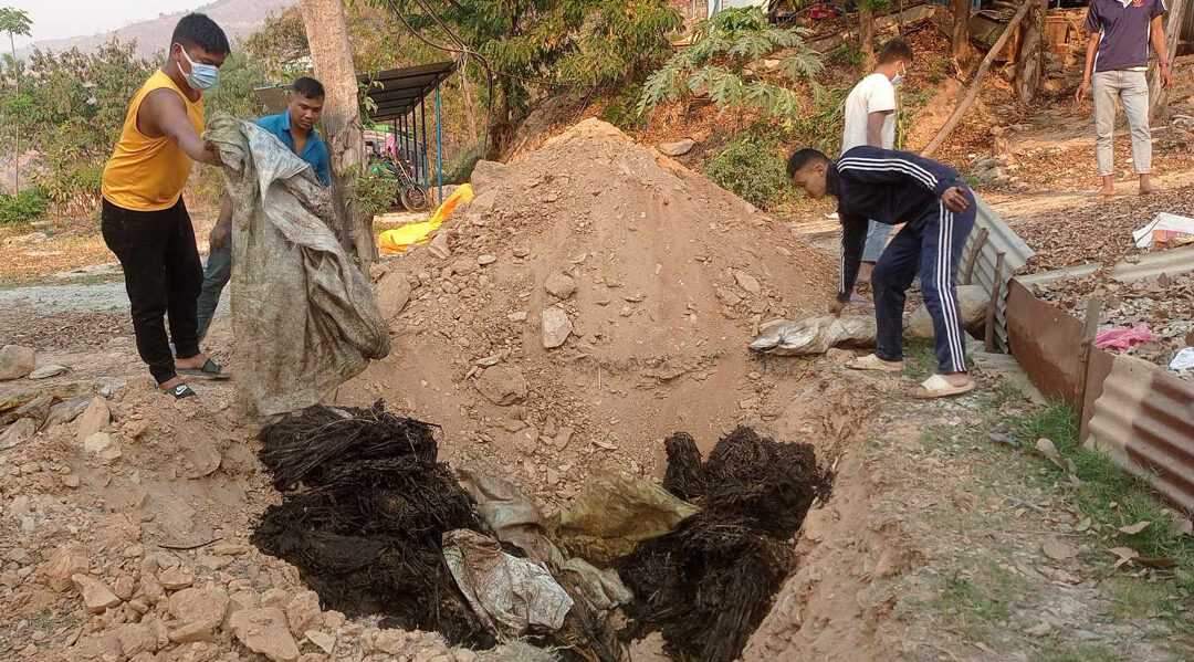 बरामद ‘अफिम’ प्रहरी द्वारा नष्ट 