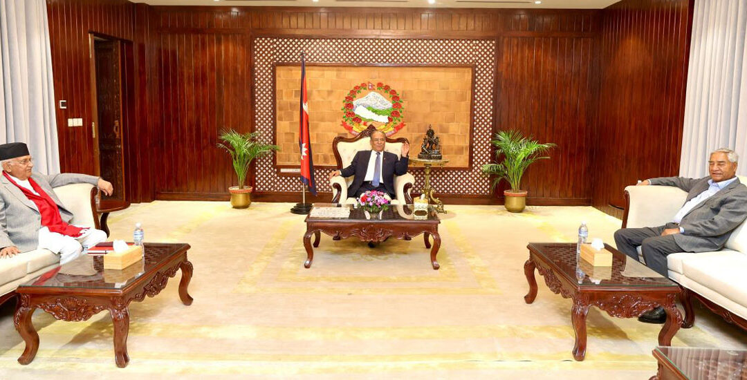 काँग्रेस सभापती सहित शीर्ष तीन दलका नेताबीचको छलफल सकारात्मक