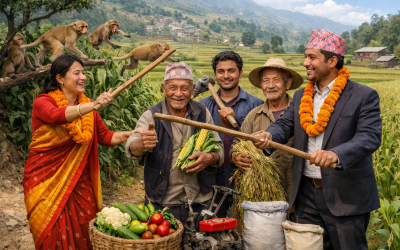 रामेछाप र दोलखा किसान भन्छन्: बाँदर भगाइदिने उम्मेदवारलाई मात्र भोट दिने