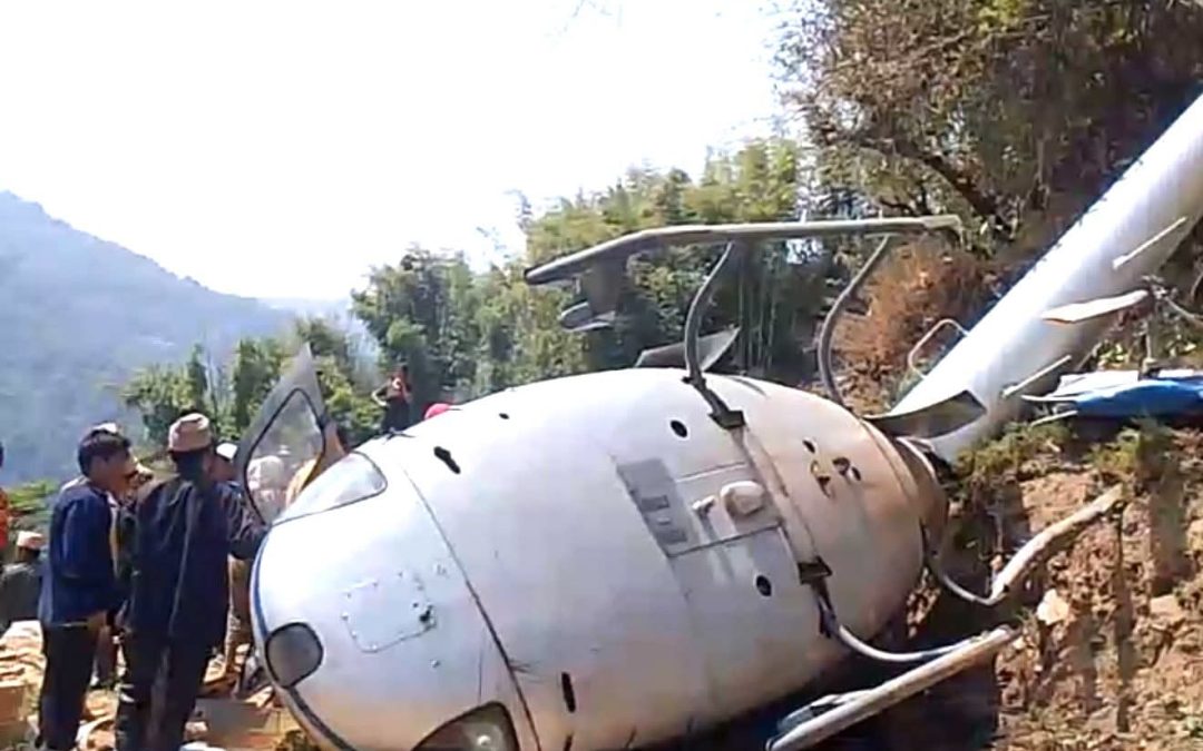 खोटाङमा हेलिकोप्टर दुर्घटना